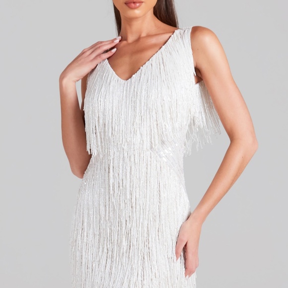Nadine Merabi Sadie Dress White - Picture 3 of 10